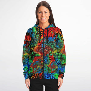 Oil Spill Zip Up Hoodie