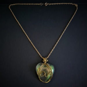 Love Iridescent Pendant and Necklace