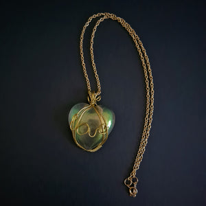 Love Iridescent Pendant and Necklace