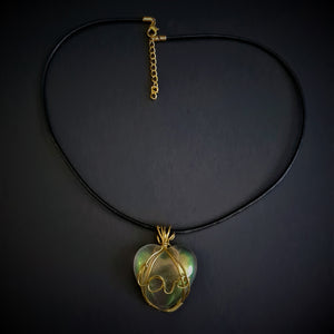 Love Iridescent Pendant and Necklace